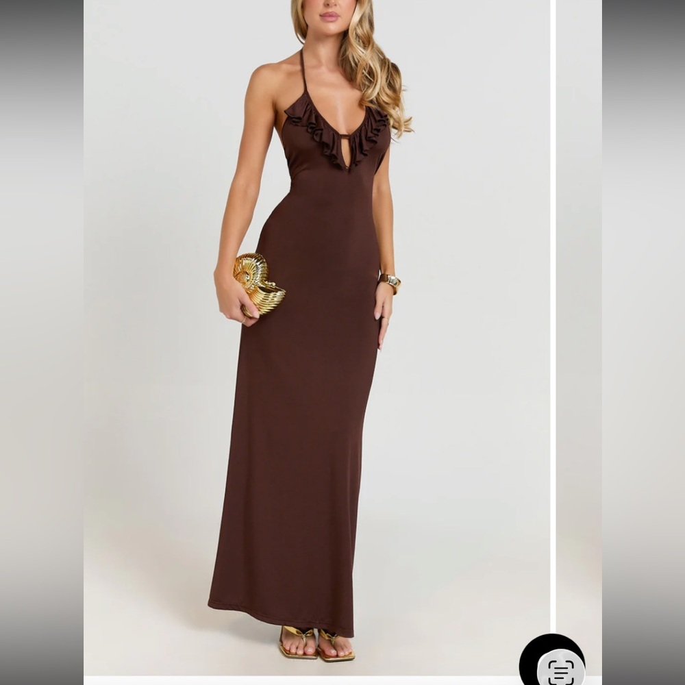 Showpo Brown Halter Dress